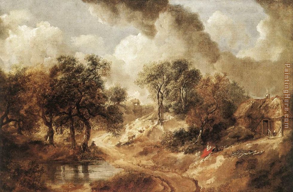 Landscape in Suffolk painting - Thomas Gainsborough Landscape in Suffolk art painting